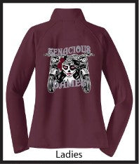 Dames 1/2 Zip Pullover (Women's) Design #1 Full